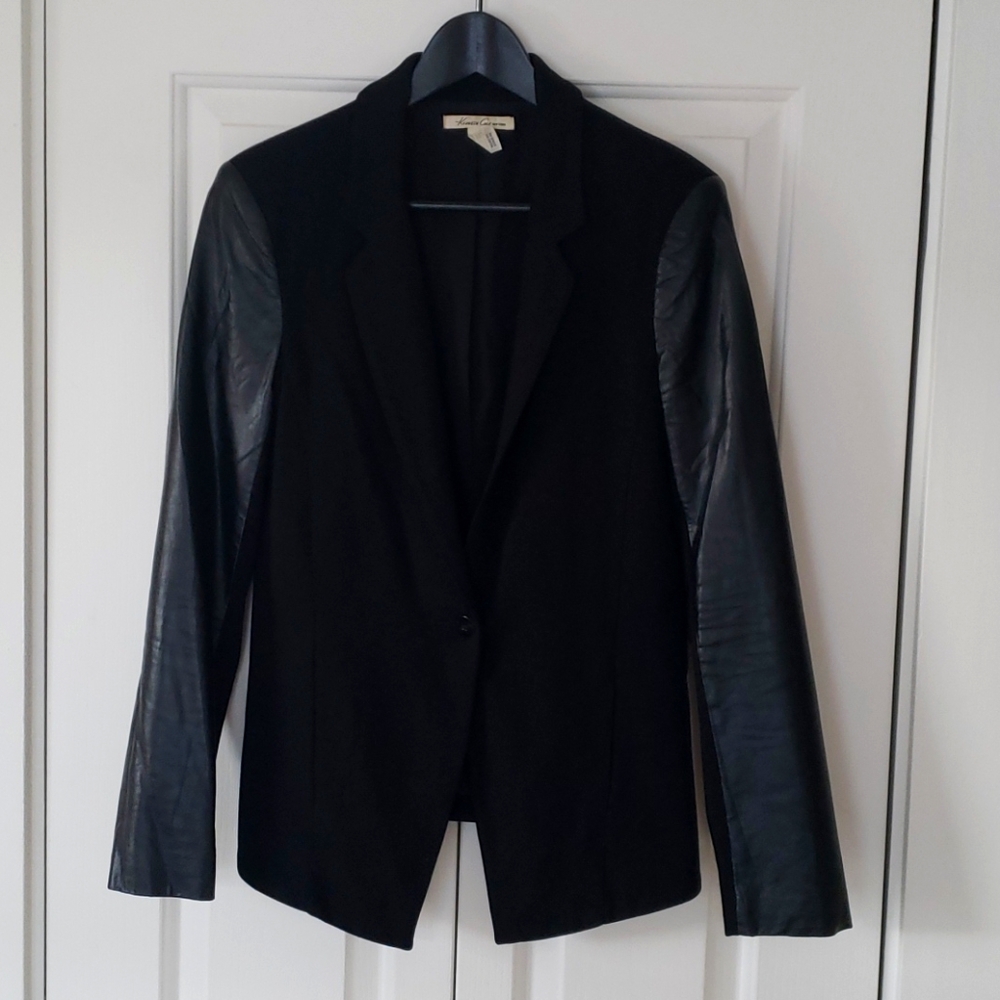 Kenneth Cole leather and cotton jacket